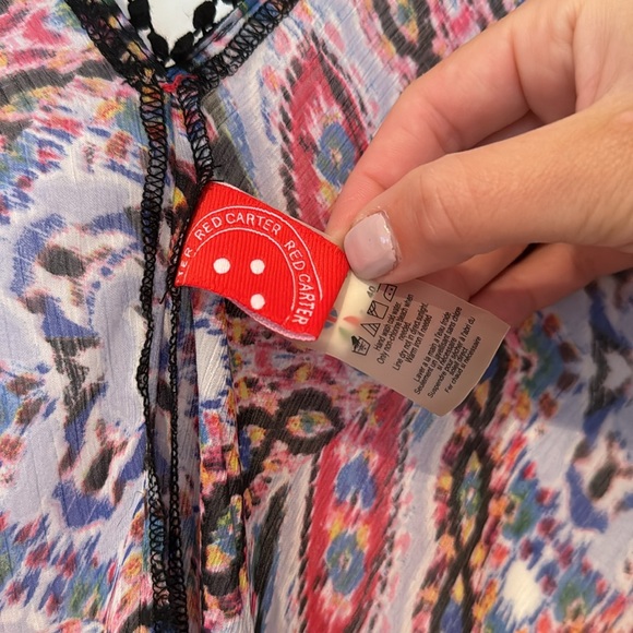 Red Carter beach cover up - Picture 2 of 4